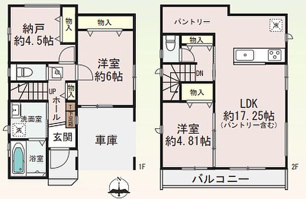 【2LDK+S(納戸)】○上之島小学校・・・徒歩8分 ○上之島中学校・・・徒歩17分