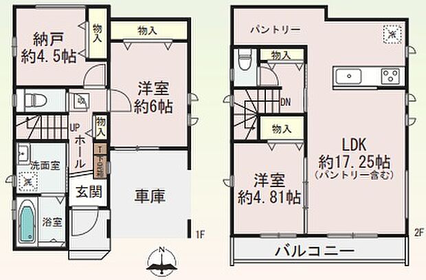 【2LDK+S(納戸)】○上之島小学校・・・徒歩8分 ○上之島中学校・・・徒歩17分