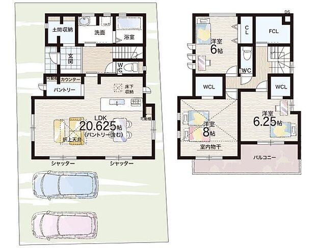 【3LDK】○樟葉小学校・・・徒歩8分 ○楠葉中学校・・・徒歩8分