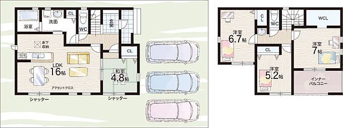 1区画