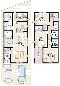 ○香陽小学校・・・徒歩11分 ○東香里中学校・・・徒歩11分 