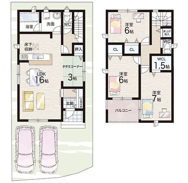 【3LDK】○殿山第一小学校・・・徒歩２分 ○第一中学校・・・徒歩２分