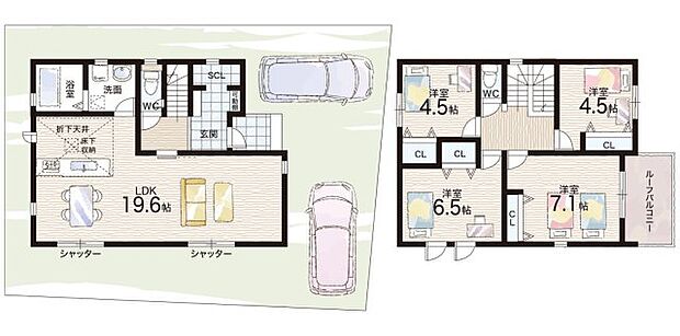 【4LDK】○第七小学校・・・徒歩8分 ○第三中学校・・・徒歩5分