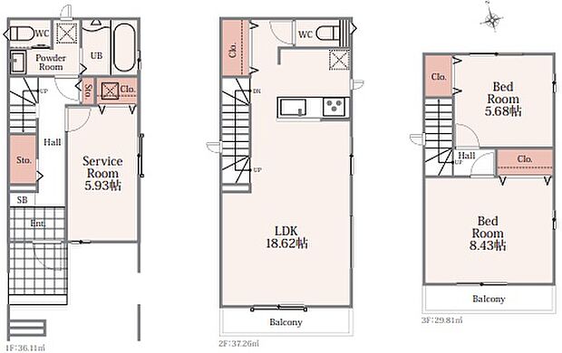 【2LDK+S(納戸)】○新湊小学校・・・徒歩6分 ○大浜中学校・・・徒歩20分