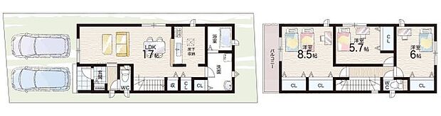 【3LDK】○孔舎衙東小学校・・・徒歩3分 ○孔舎衙中学校・・・徒歩7分