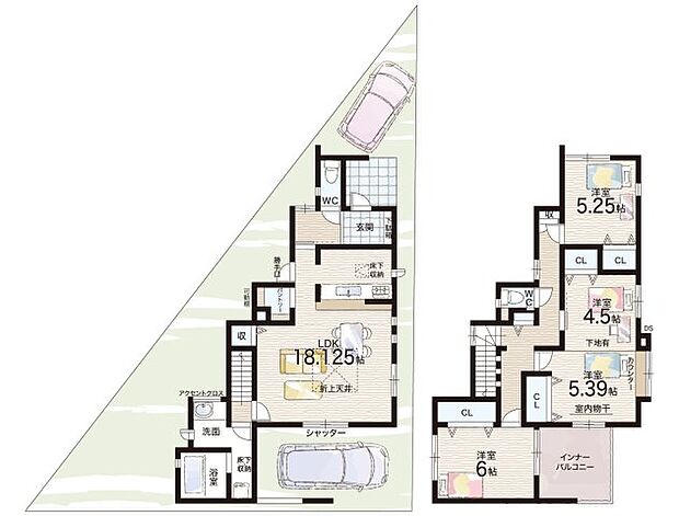 【3LDK】○殿山第二小学校・・・徒歩7分 ○第三中学校・・・徒歩7分