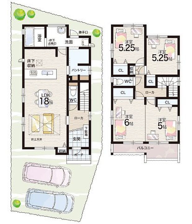 【3LDK】○鈴原小学校・・・徒歩7分 ○西中学校・・・徒歩12分