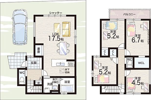 【4LDK】○大山崎小学校・・・徒歩10分 ○大山崎中学校・・・徒歩11分