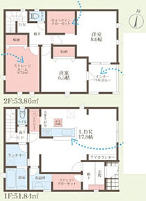 ○交北小学校・・・徒歩8分 ○山田中学校・・・徒歩5分 