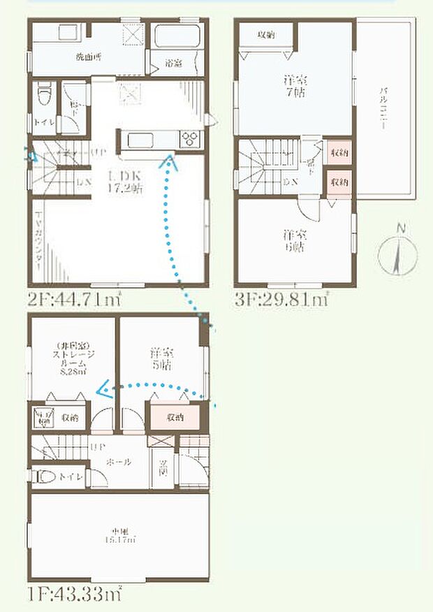 【3LDK】○松原小学校・・・徒歩6分 ○第六中学校・・・徒歩14分
