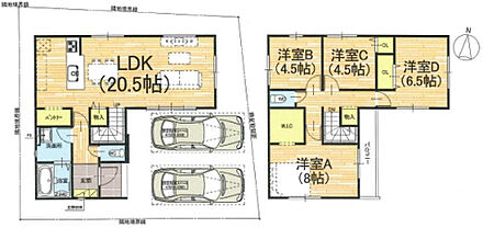 ○草内小学校・・・徒歩8分 ○培良中学校・・・徒歩18分 
