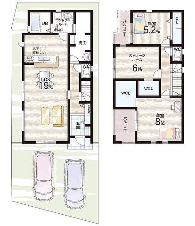 【2LDK+S(納戸)】○岸和田市立朝陽小学校・・・徒歩2分 ○岸和田市立野村中学校・・・徒歩11分