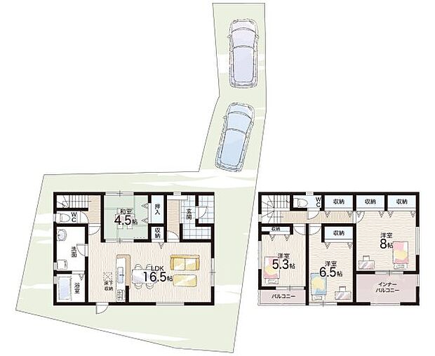 【4LDK】○斑鳩小学校・・・徒歩9分 ○斑鳩南中学校・・・徒歩10分