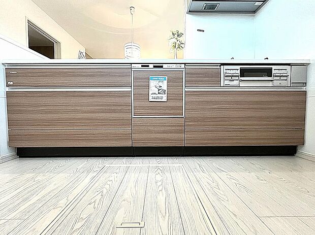 【【1号棟】キッチン】木目調のお洒落なキッチン!