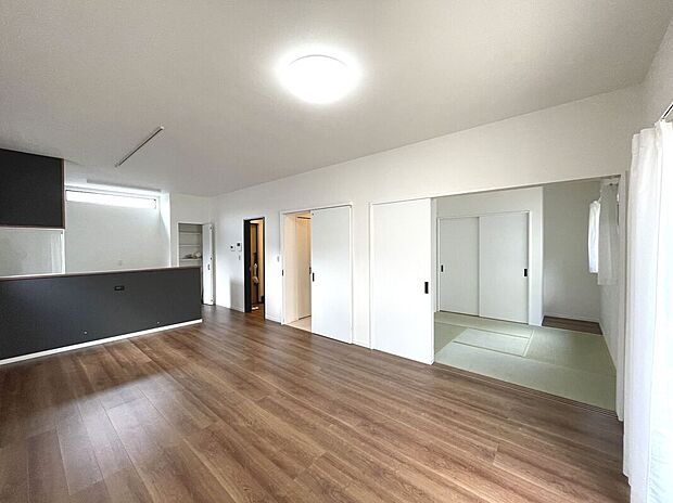 【【A号地】リビング】LDK広々18帖！和室とつなげてさらに広々22.5帖！