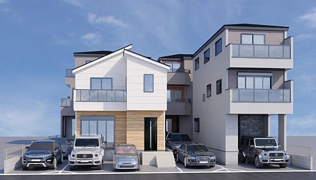 【外観パース】■外観、間取り、陽当たり、風通り、リビング、キッチン、駐車、スペース、眺望、街並み、周辺環境など、こちらの物件で毎日の暮らしに役立つポイント「知って納得」生活イメージを詳しく説明させて頂きます。