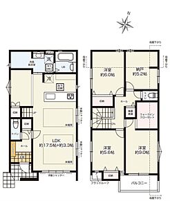 敷地面積に協定部分約0.5m2含む
建物面積に車庫部分5.07m2、備蓄倉庫部分0.82m2含む 