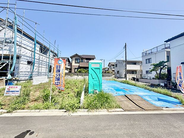 【現地外観】1区画整形地 2区画角地 共に南道路です。