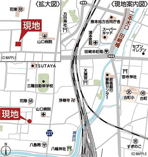 ナビ検索:熊本市西区田崎3丁目4ー5付近