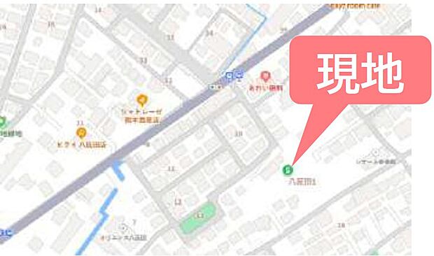 ■カーナビ:熊本市東区八反田1丁目14ー13付近
