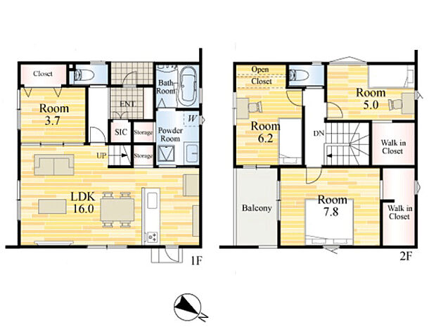 間取図 32坪 4LDK