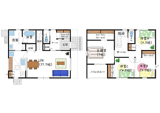 間取り 31坪 4SLDK