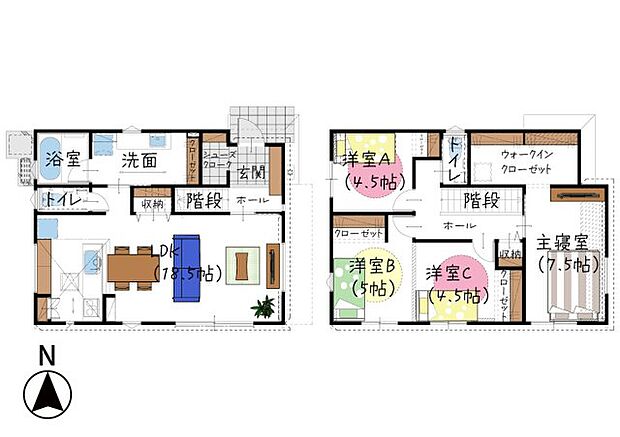 間取り 32坪 4SLDK