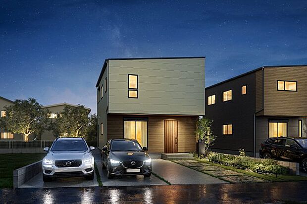 【完成予想図(外観)】2号地|完成イメージ