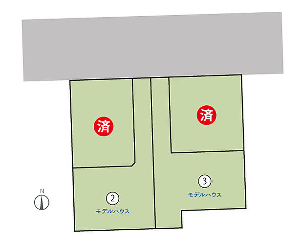 ◆区画図◆
全4区画（内2棟建売、2026年4月中旬販売開始予定）