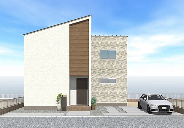 【◆建物プラン例(外観)◆】3LDK+ファミリークローゼット
土地面積:175.31m2(53.03坪)、建物面積:94.20m2(28.48坪)、建物価格:2108万円