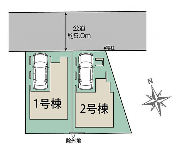川口市上青木西2丁目2棟 区画図
