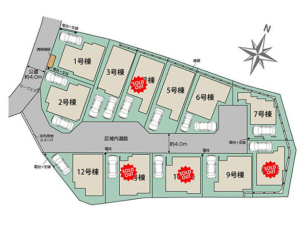  朝霞市根岸台7丁目12棟区画図