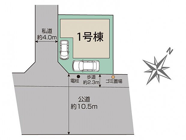 川口市鳩ヶ谷本町2丁目1棟 区画図