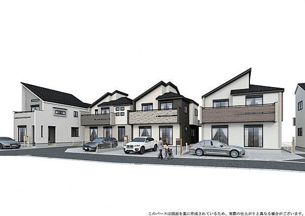 外観パース（1～4号棟）　