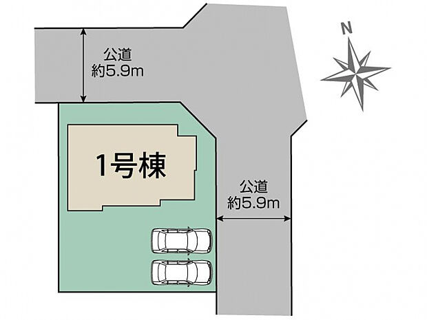 横須賀市ハイランド1丁目1棟 区画図