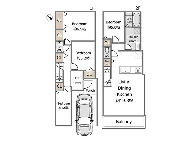 参考プラン(建物込15800万円、土地面積85.21m2、建物面積95.87m2)期間限定!建物フリープランにつき、お客様のご要望をお聞かせください!