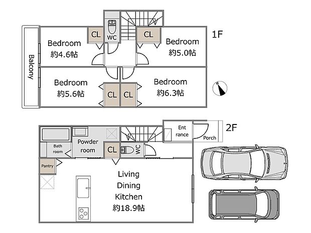 A号棟参考プラン(建物込5,480万円、土地面積153.70m2、建物面積94.33m2)期間限定!お客様のご要望をお聞かせください!