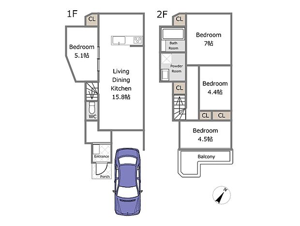 A号棟参考プラン(建物込5180万円、土地面積95.90m2、建物面積83.53m2)期間限定!建物フリープランにつき、お客様のご要望をお聞かせください!