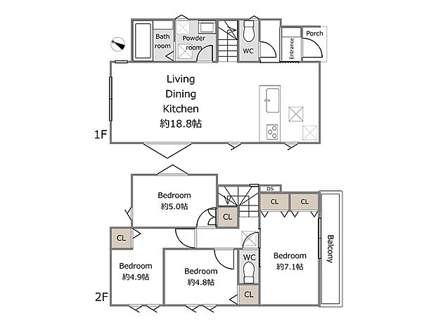 【C号棟参考プラン】建物込7,980万円、土地面積112.26m2、建物面積91.29m2(期間限定!建物フリープランにつき、お客様のご要望をお聞かせください!)