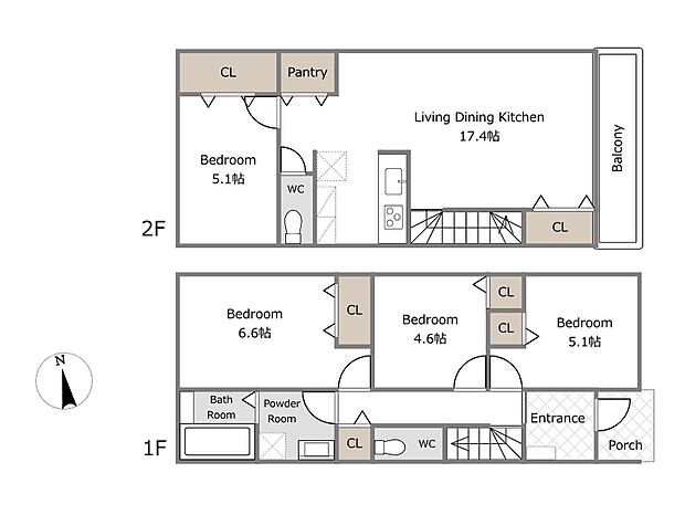 【C号棟参考プラン】（建物込4380万円、土地面積131.34m2、建物面積93.56m2）期間限定！建物フリープランにつき、お客様のご要望をお聞かせください！