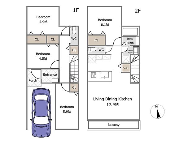 【D号棟参考プラン】（建物込4480万円、土地面積101.12m2、建物面積92.95m2）期間限定！建物フリープランにつき、お客様のご要望をお聞かせください！