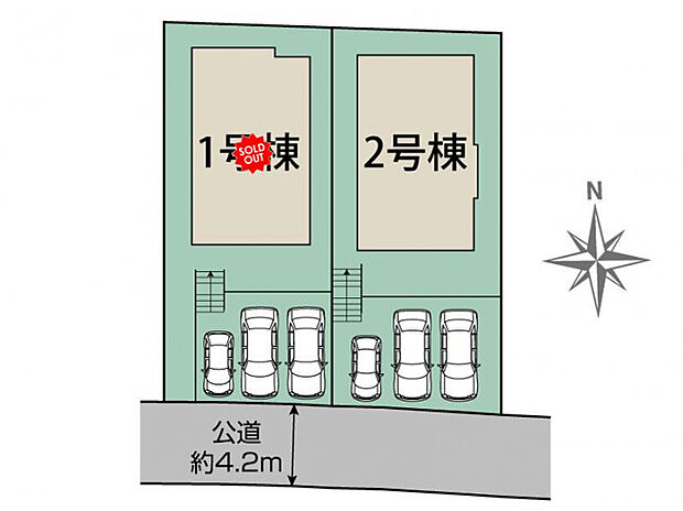 福岡市東区美和台3丁目2棟 区画図