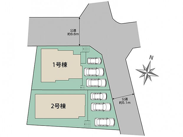 大野城市南ケ丘5丁目2棟 区画図