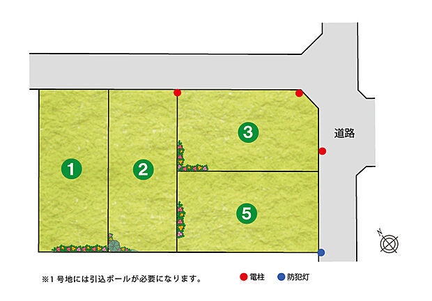 【【全体区画図】】全4区画の新街区。JR「東加古川」駅へ自転車6分、国道2号線へ抜けやすく、車移動も便利な立地です。スーパーや小・中学校、公園、病院など、生活施設が整った住環境です。モデルハウス4棟、一挙公開中です！