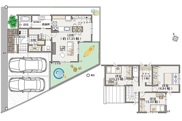 7号地建築中モデルハウス