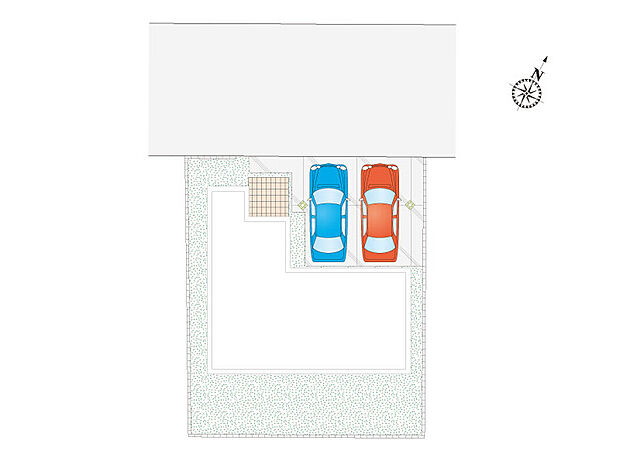 桶川市上日出谷南1丁目 3区画 1号棟 配置図