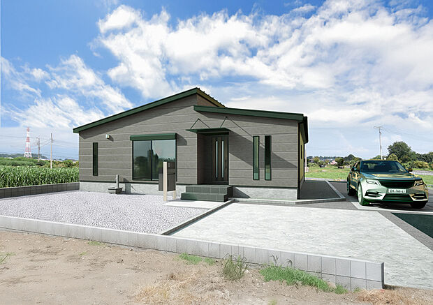 【1号棟 外観イメージ】
落ち着いた色でまとめられたモダンな印象の外観デザインとなっております。