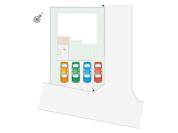 駐車4台可能！人気の「宅配BOX」付きの門柱がありますので、非対面かつ不在時の郵便物受け取りもラクラクです！