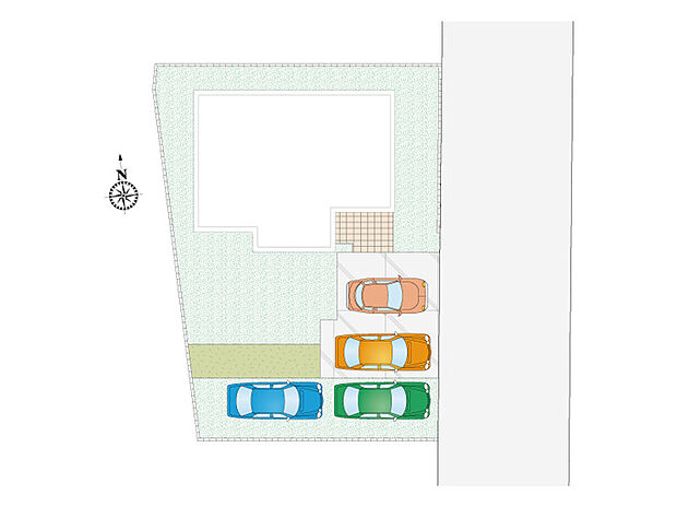 【3LDK】駐車4台可能！来客時やご家族の増車の際もゆとりのあるスペースです！