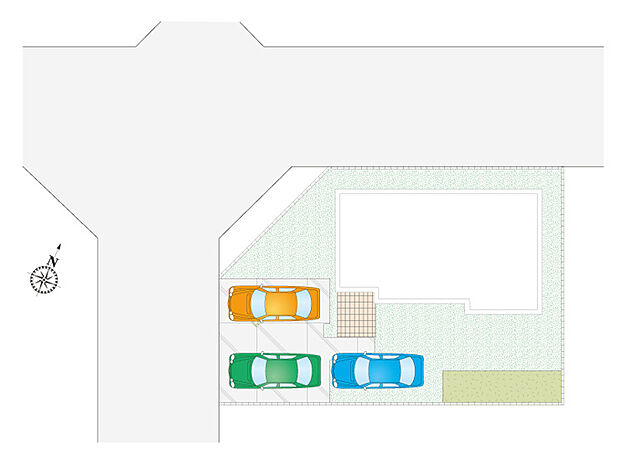 【4LDK】駐車スペース3台分